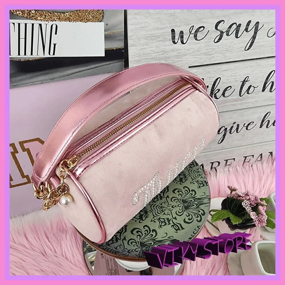 💖 NWT Juicy Couture String of Pearls Roll Bag 9x5 #7243 💖